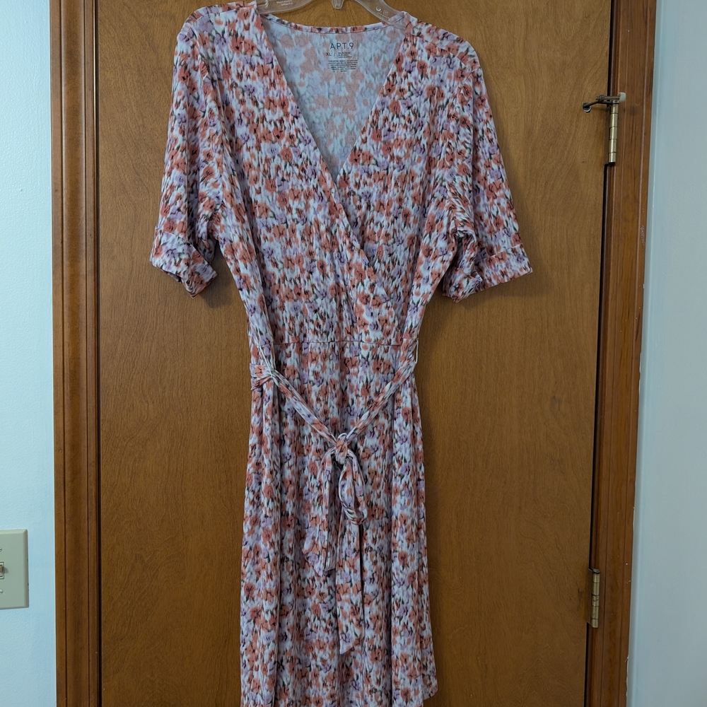 Apt. 9 Women's Floral Wrap Dress - Pink